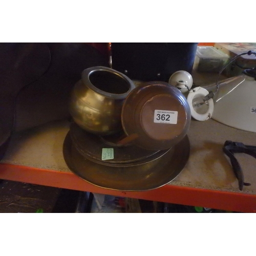 362 - BRASS AND COPPER ITEMS