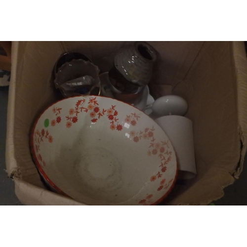 38 - BOX OF ODDS & CERAMICS