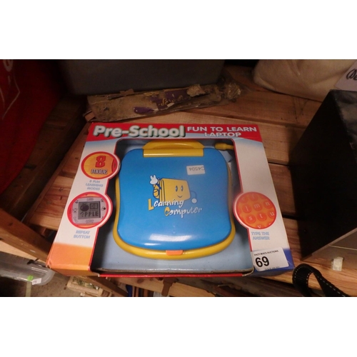 69 - BOXED/NEW PRE-SCHOOL LEARNING LAPTOP