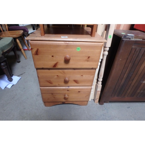 1487 - PINE SIDE DRAWERS