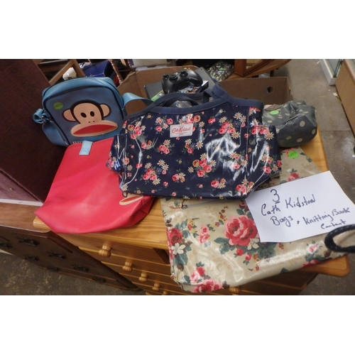 1522 - 3 CATH KIDSON BAGS AND KNITTING BOOK