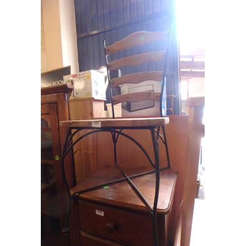 1551 - METAL FRAMED CHAIR