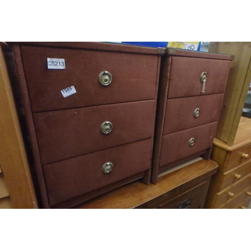 1585 - FABRIC LINED BEDSIDE DRAWERS