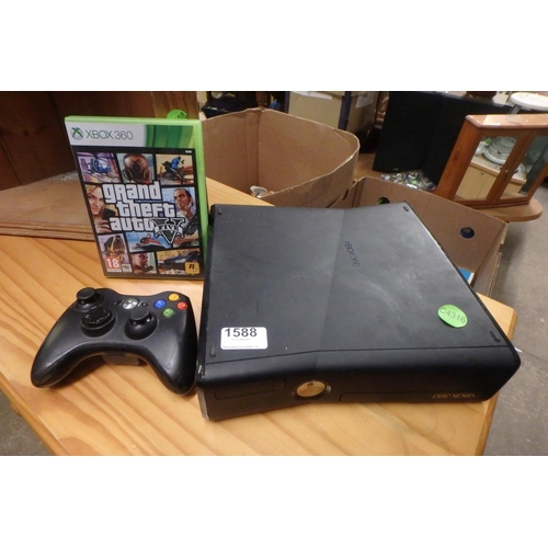 1588 - XBOX 360 CONSOLE - GAME - CONTROLLER - NO LEADS