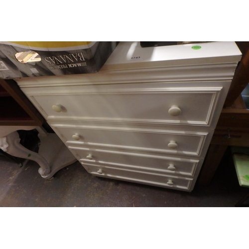 1743 - WHITE BEDROOM DRAWERS