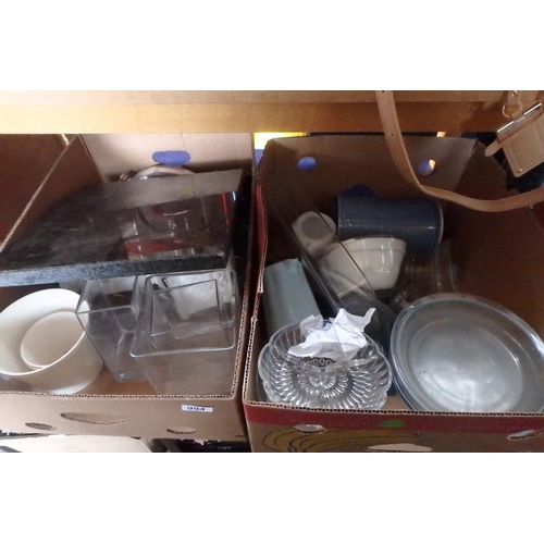 994 - 2 BOXES OF GLASSWARE ETC