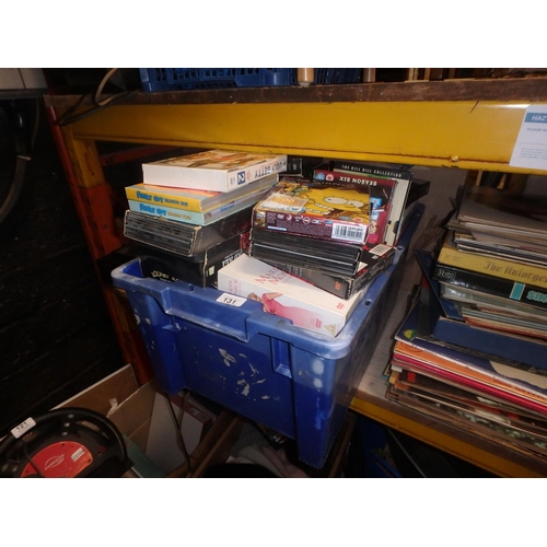 131 - CRATE OF DVD'S, PC GAMES & CASES