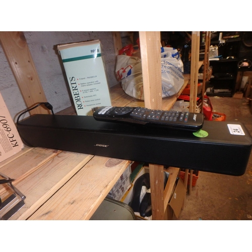 24 - BOSE TV SOUND BAR W/REMOTE