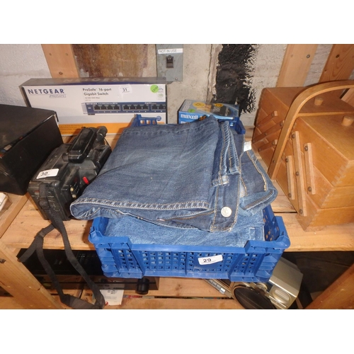 29 - CRATE OF 4 DENIM JEANS