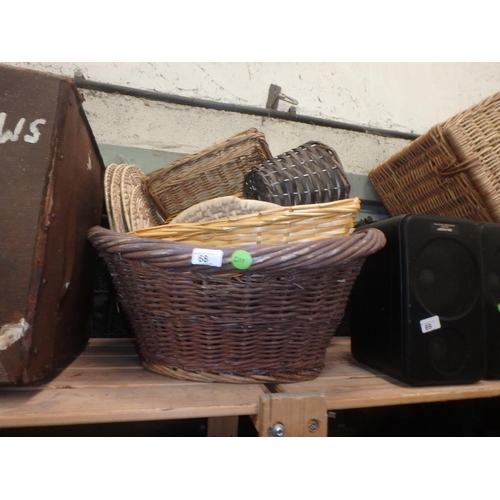 68 - BUNDLE OF WICKER BASKETS