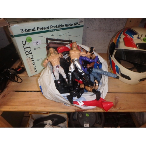 80 - BAG OF WRESTLING FIGURES