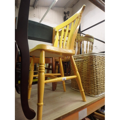 198 - PAINTED STICKBACK DINING CHAIR