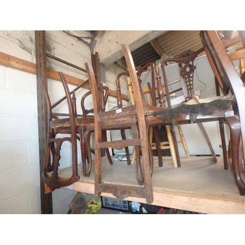 399 - 4 ODD ORNATE CHAIRS FOR REPAIR