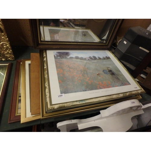 1405 - SELECTION OF ASSORTED FRAMED PRINTS