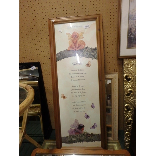 1411 - ANNE GEDDES FAIRIES FRAMED PRINT