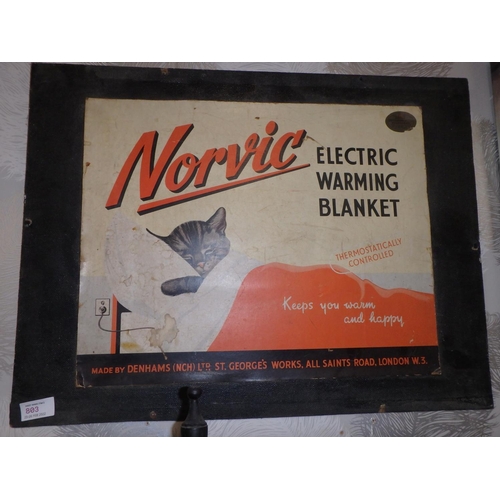 VINTAGE ADVERTISING NORVIC ELECTRIC WARMING BLANKET