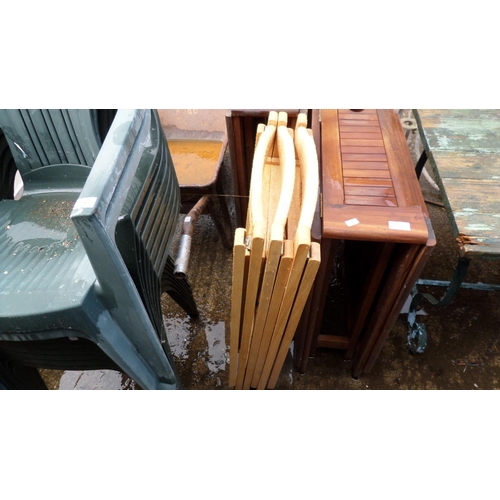 2296 - 3 FOLDING WOODEN GARDEN CHAIRS