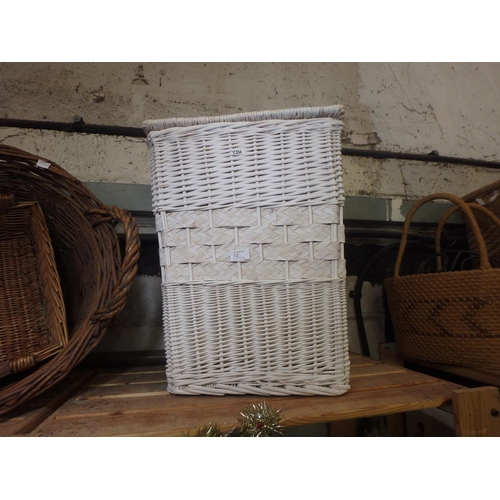 12 - PAINTED WILLOW LAUNDRY BASKET