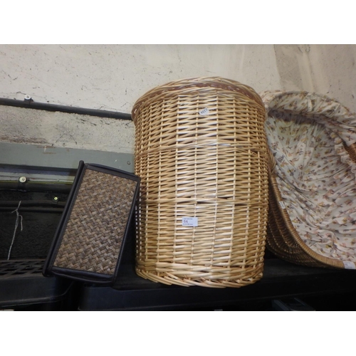 64 - WILLOW LINEN BASKET ETC