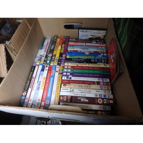 151 - BOX OF DVDS AND CASES