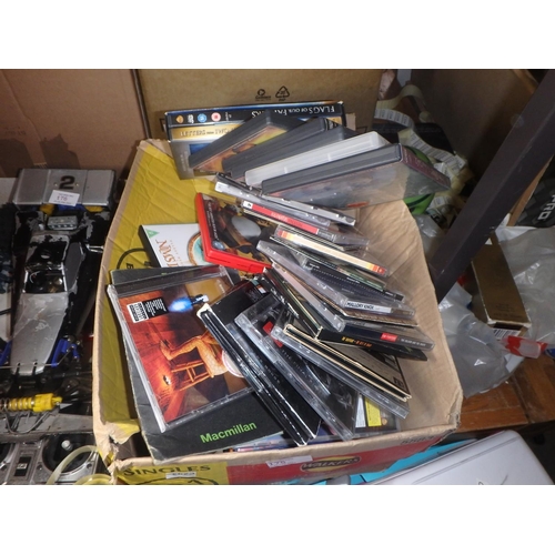 175 - BOX OF DVDS AND CASES