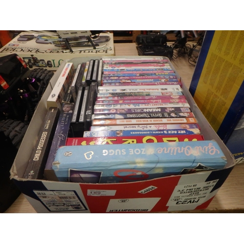 189 - SMALL BOX OF DVDS