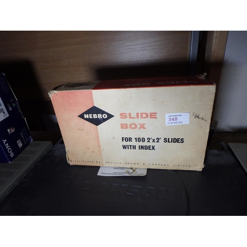 348 - BOXED BOX OF SLIDES