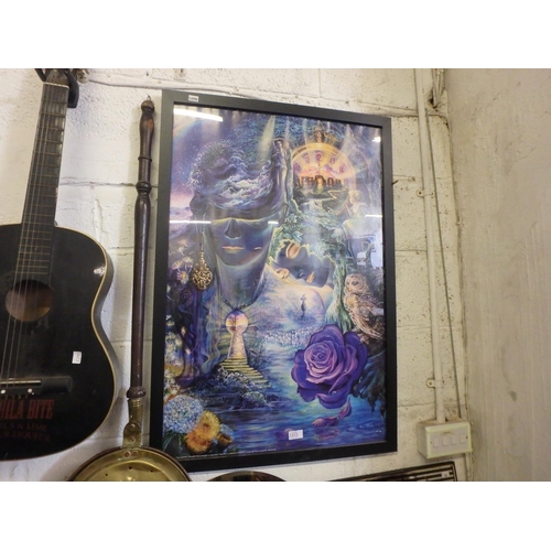 LARGE FRAMED PRINT "KEY TO ETERNITY" BY JOSEPHINE WALL