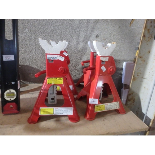 546 - SET OF 4 3 TONNE AXLE STANDS