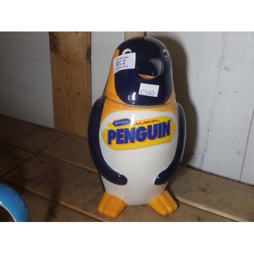 912 - VINTAGE MCVITIES PENGUIN COOKIE JAR