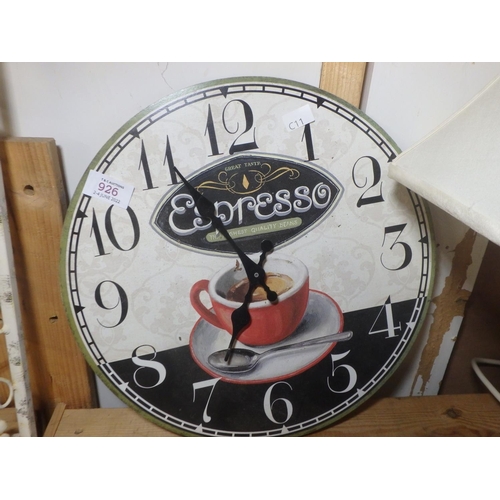 926 - ESPRESSO CLOCK