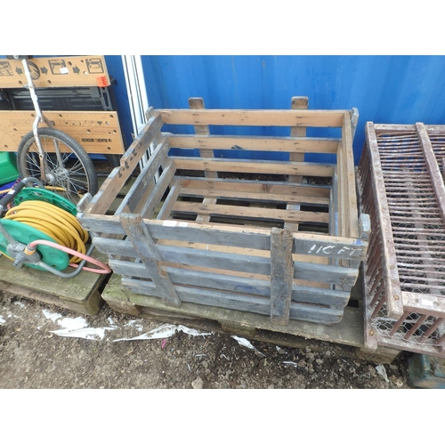 168 - SLATTED WOODEN CRATE