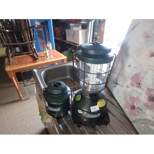 724 - COLEMAN CAMPING LAMPS X2