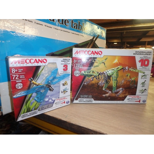 1890 - 2 BOXES OF MECCANO INSECT AND DINOSAUR