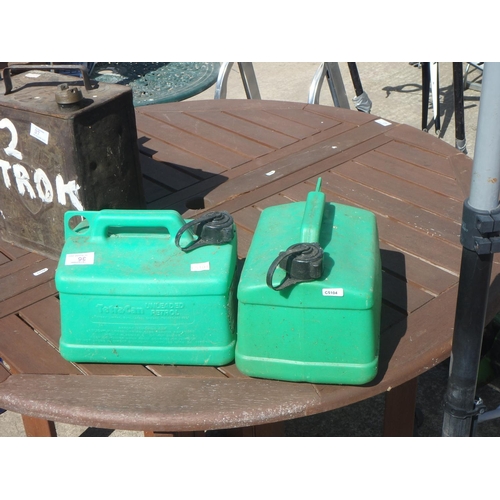 36 - 2 PLASTIC FUEL CANS