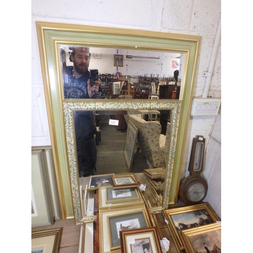 928 - TWO BEVELED EDGE MIRRORS