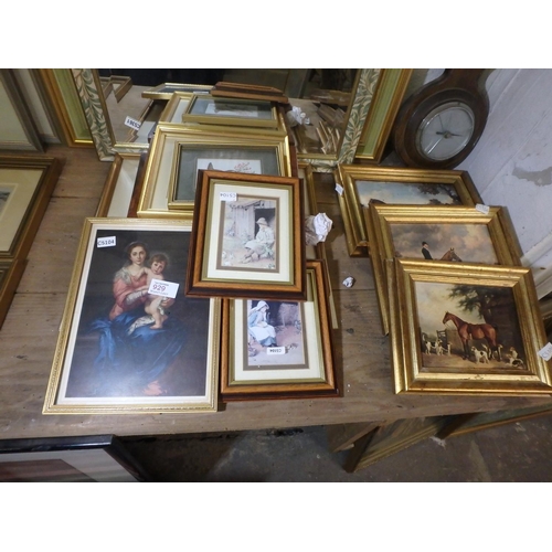 929 - STACK OF VARIOUS FRAMED PRINTS