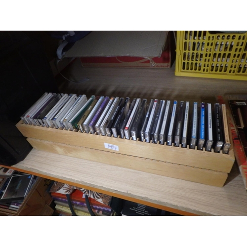 2052 - WOODEN CRATE OF CDS AND CASES