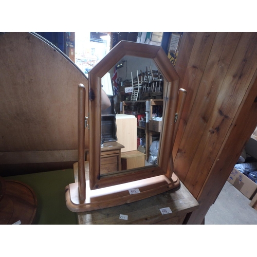 693 - PINE DRESSING TABLE MIRROR