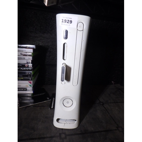 1929 - XBOX 360 CONSOLE WITH 60GB HARD DRIVE