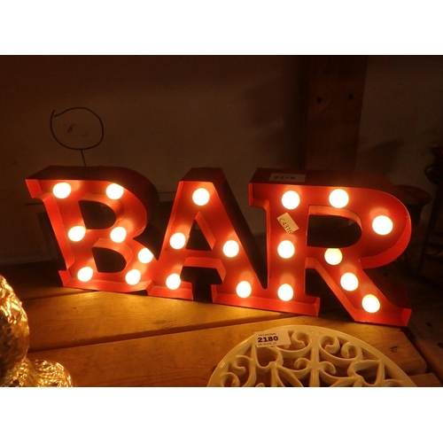 2179 - BATTERY POWERED LIGHT UP BAR SIGN