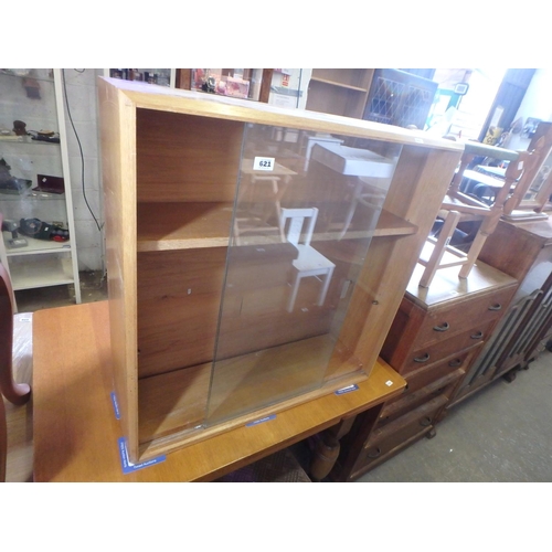 621 - GLASS FRONTED BOOKCASE