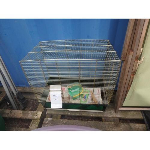 114 - BUDGIE CAGE WITH ACCESSORIES