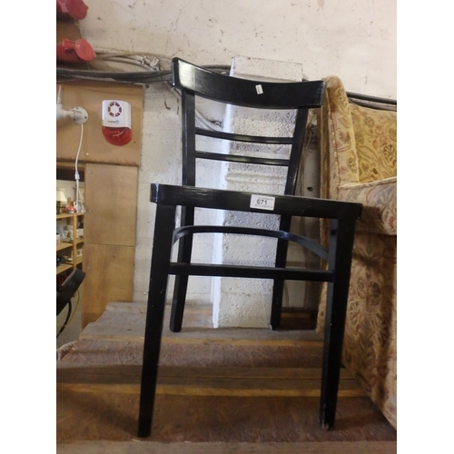 671 - BLACK DINING CHAIR