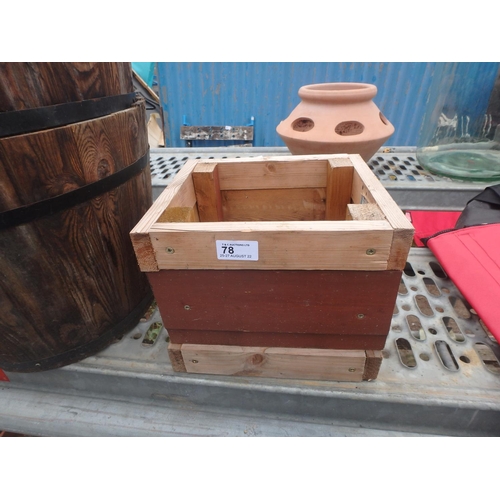 78 - SMALL WOODEN PLANTER