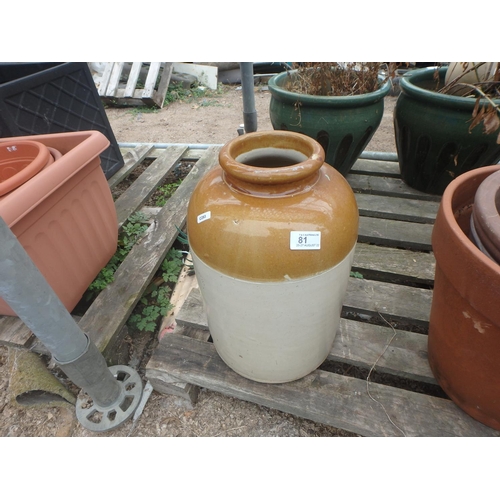 81 - LARGE VINTAGE EARTHENWARE JAR