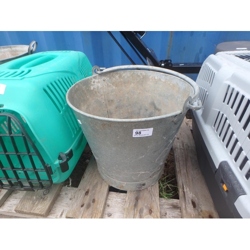 98 - VINTAGE GALVANISED BUCKET