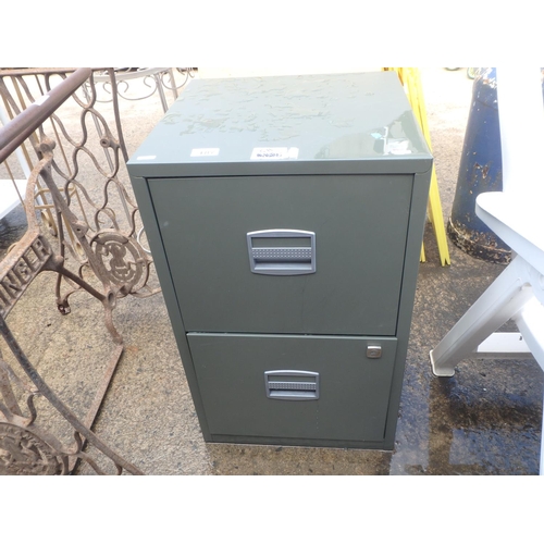 187 - 2 DRAWER METAL FILING CABINET