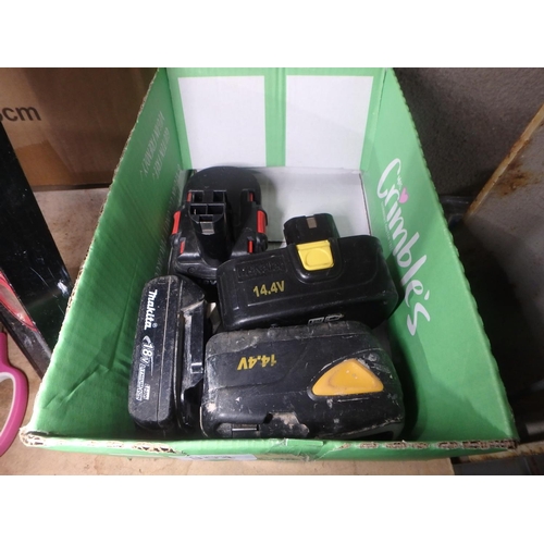 394 - SMALL BOX OF POWER TOOL BATTERIES