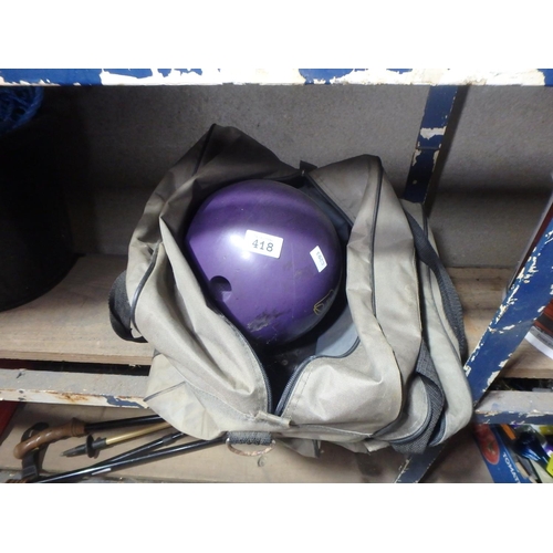 418 - POWERBLITZ BOWLING BALL IN BAG